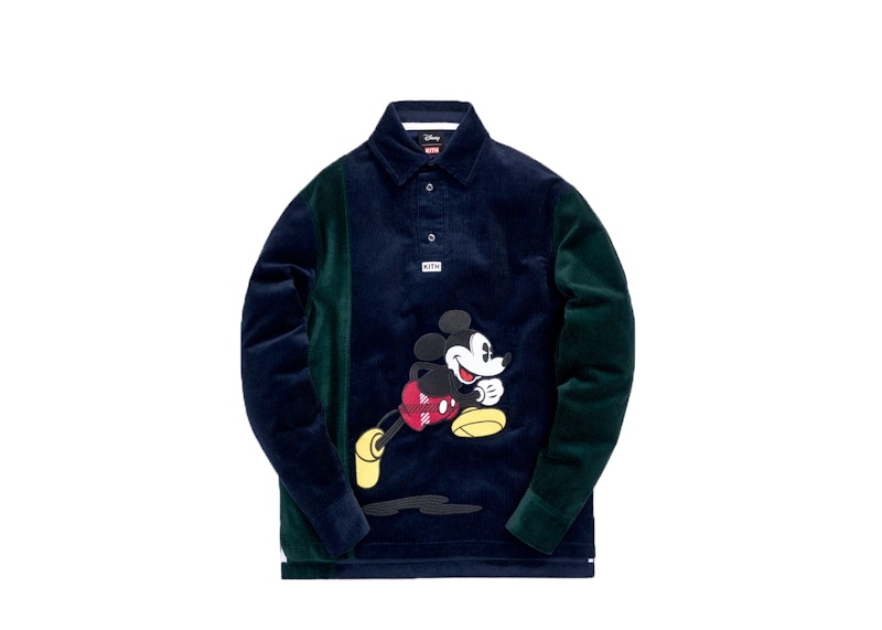 Kith x Disney Corduroy Vertical Rugby Navy