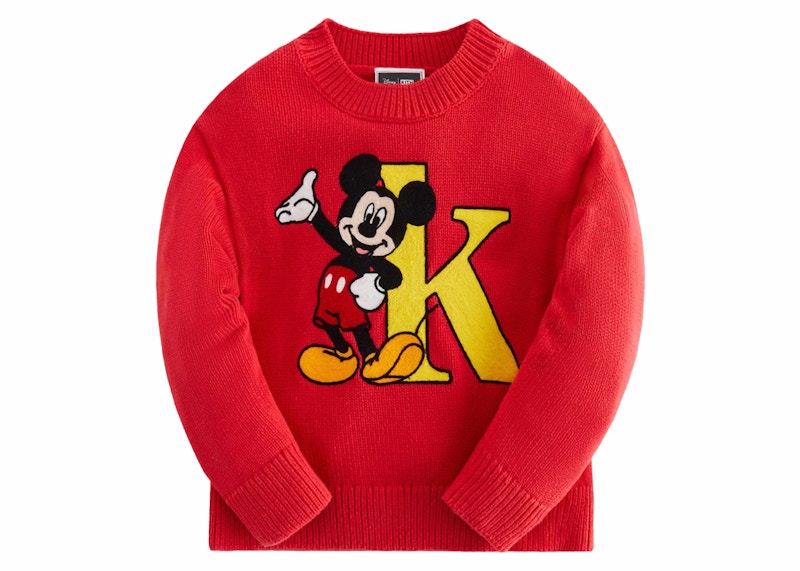 Kith x Disney Kids Mickey & Friends Mickey K Crewneck Sweater Fame