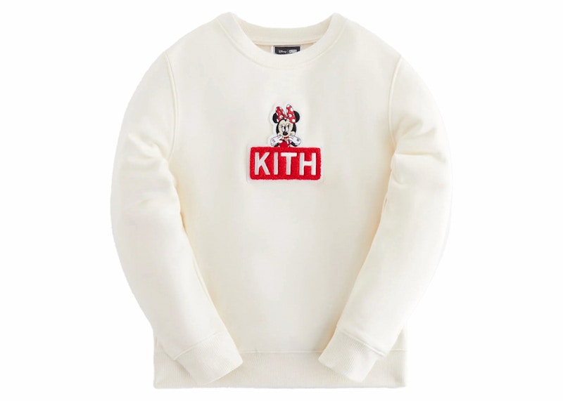 Kith x Disney Kids Mickey & Friends Minnie Classic Logo Crewneck Sandrift