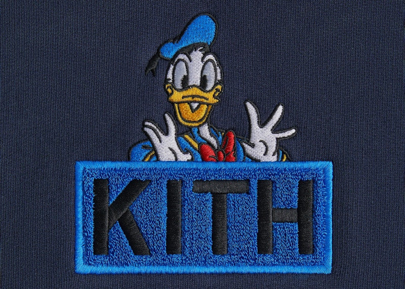 Kith x Disney Mickey & Friends Donald Duck Classic Logo Hoodie Nocturnal