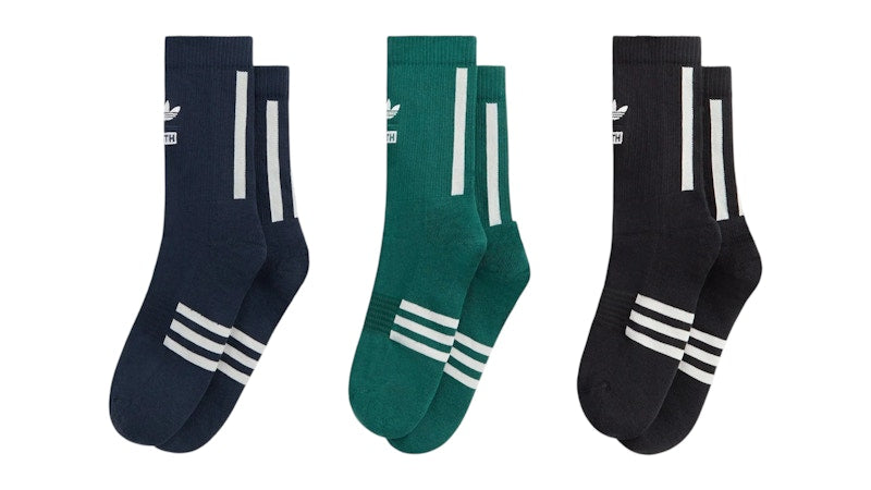 Kith x adidas Football 3-Pack Crew Socks Multi