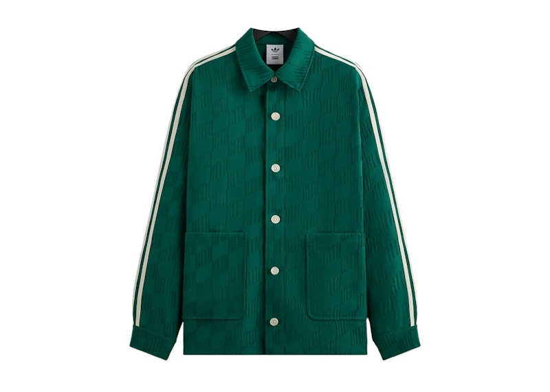 Kith x adidas Football Jacquard Overshirt Green