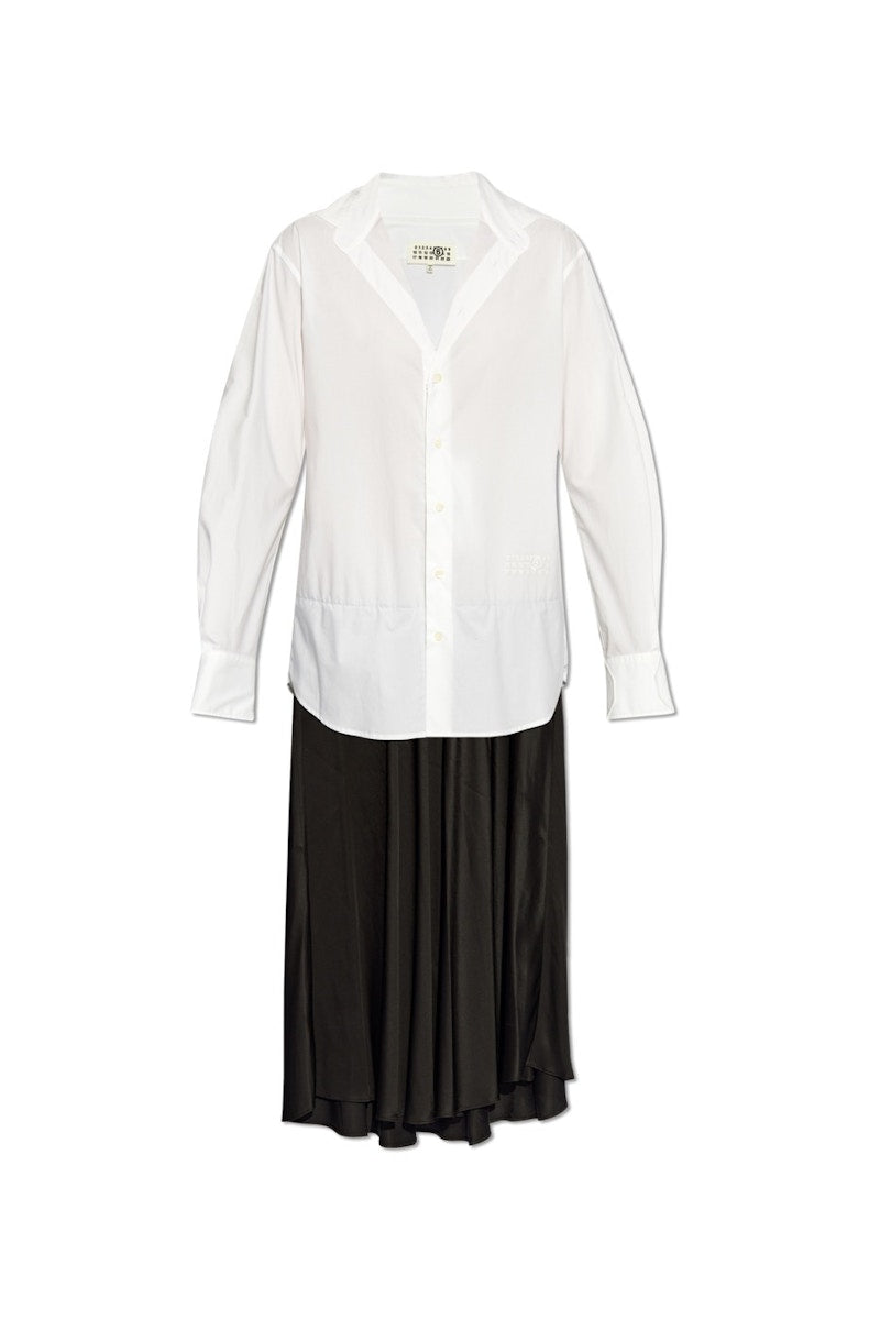 MM6 Midi Dress White Black