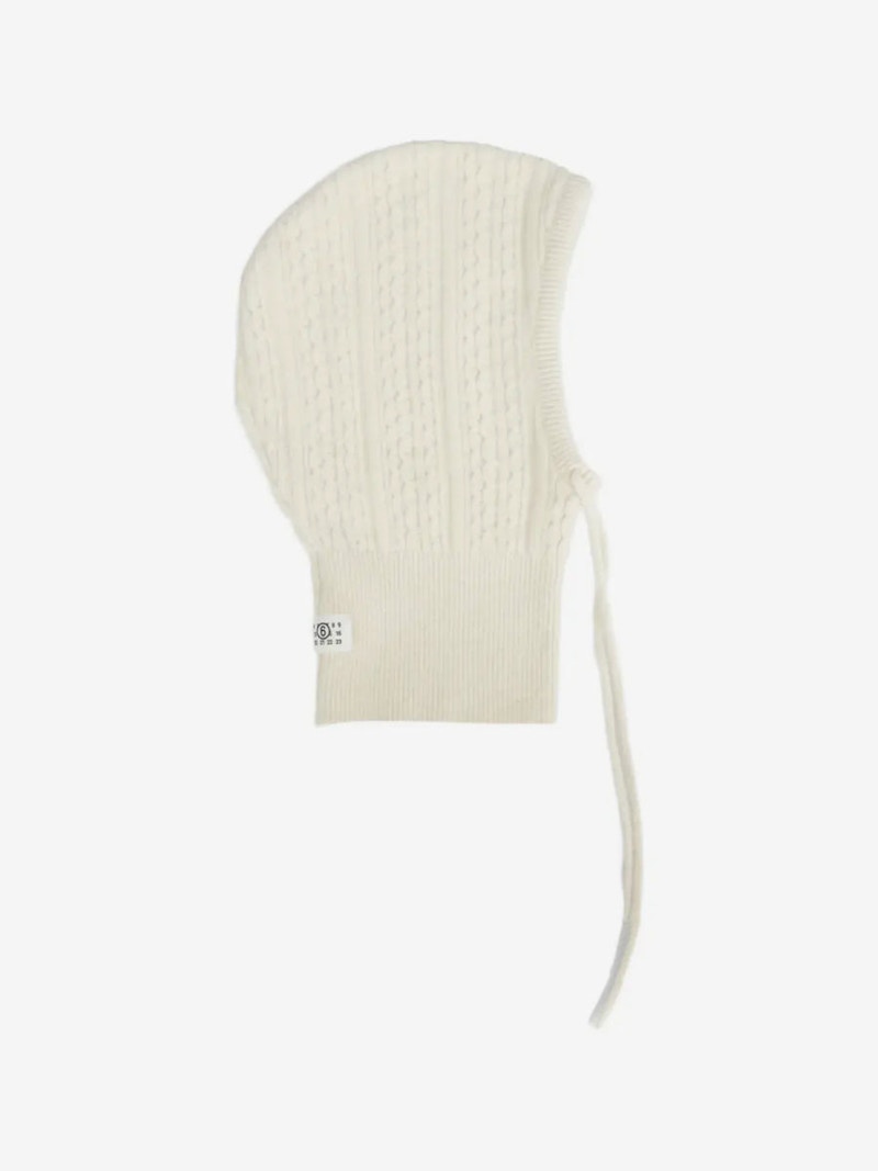 MM6 Wool Blend Hoodie Off White