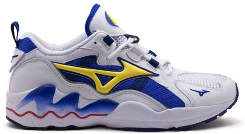Mizuno Wave Rider White Blue Yellow