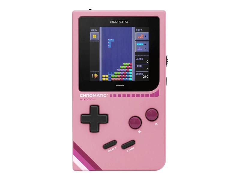 ModRetro Chromatic Tetris Bundle Handheld Console Bubblegum