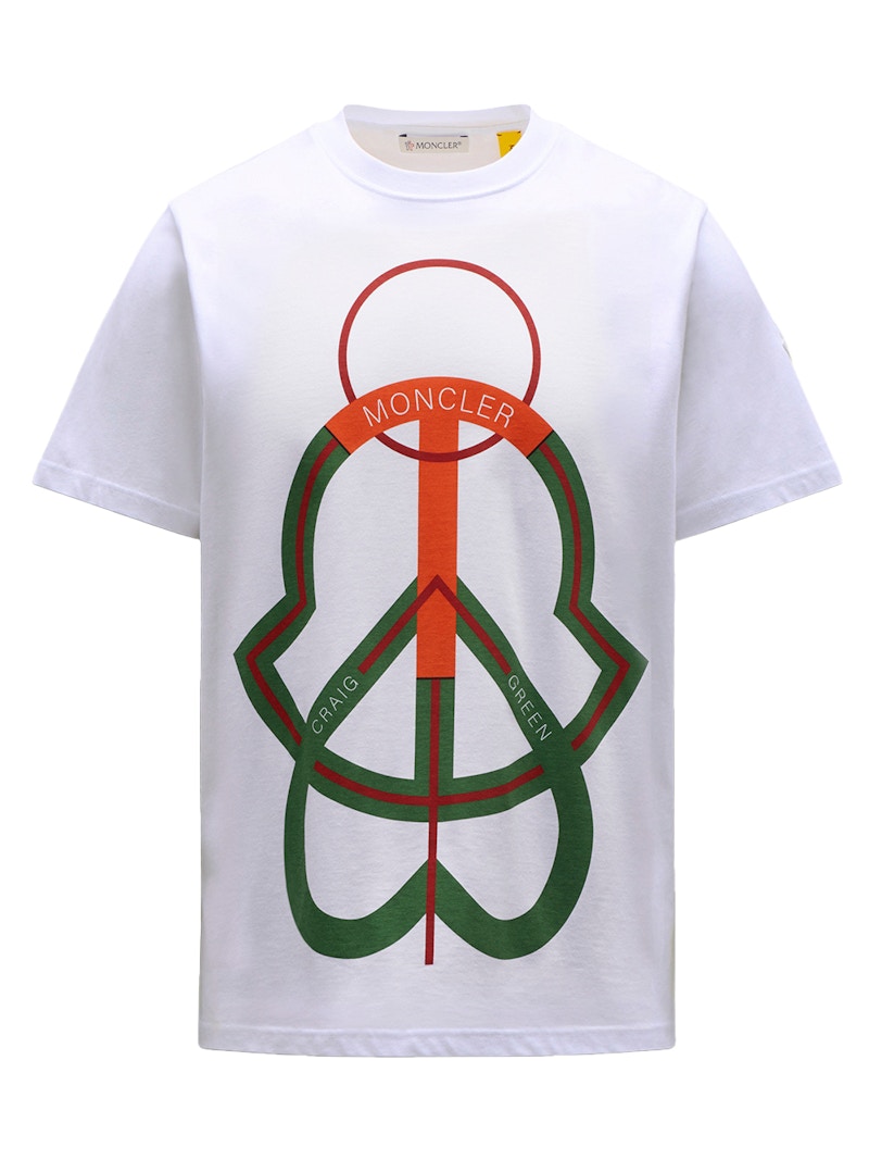 Moncler 5 Craig Green Logo Graphic Printed T-Shirt Silk White/Multi