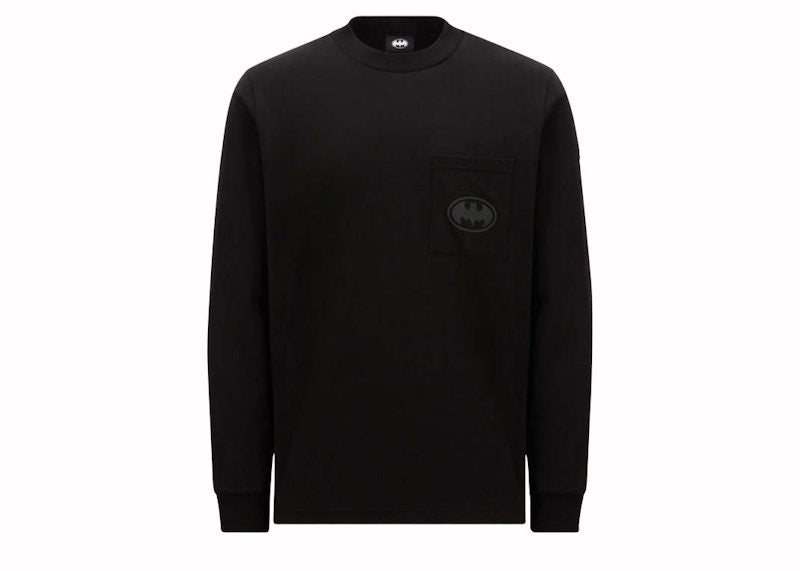 Moncler Batman Motif Long Sleeve T-Shirt Black
