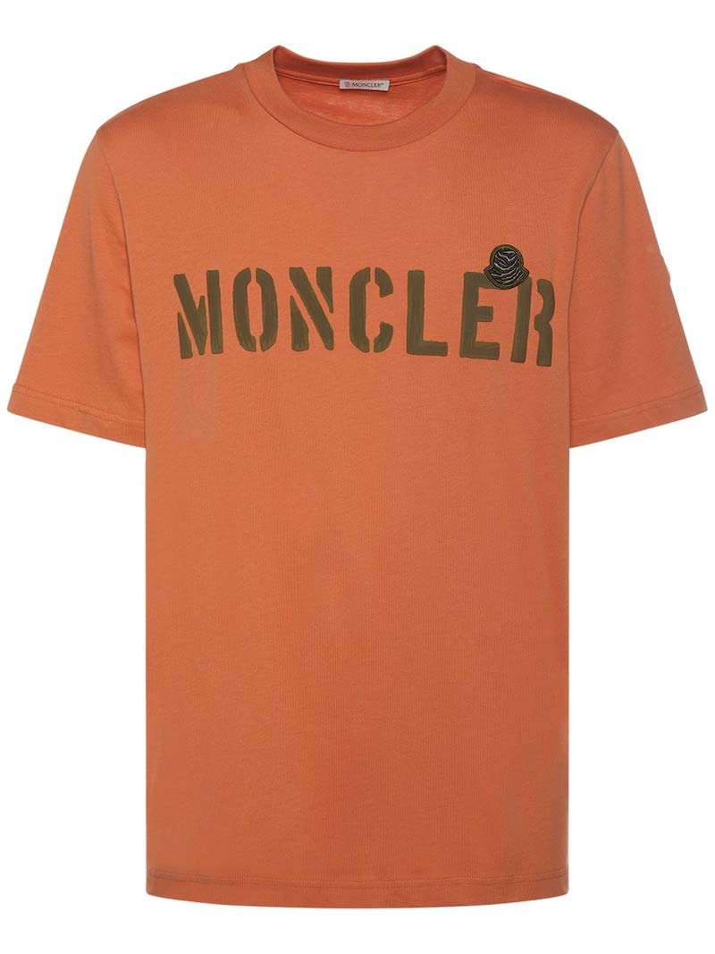 Moncler Center Logo T-Shirt Orange