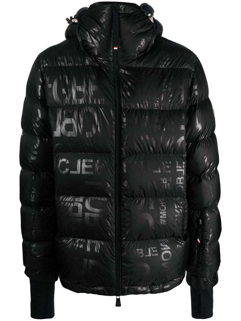 Moncler Grenoble Allover Logo Down Jacket Black