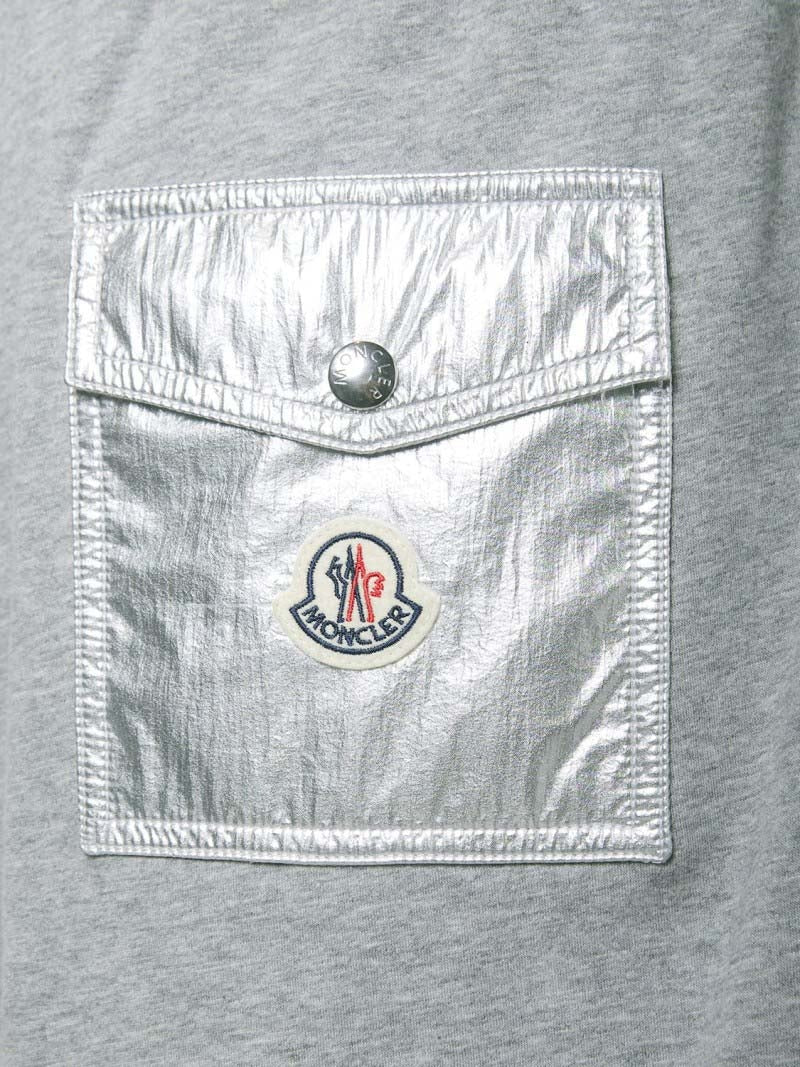 Moncler Logo Embroidered Drawstring Shorts Grey