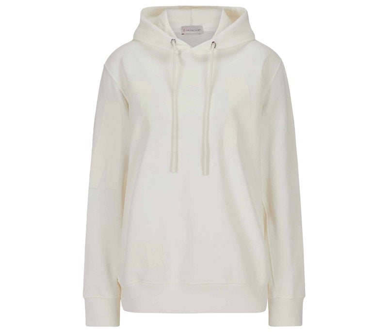 Moncler Logo Hoodie White/Creme