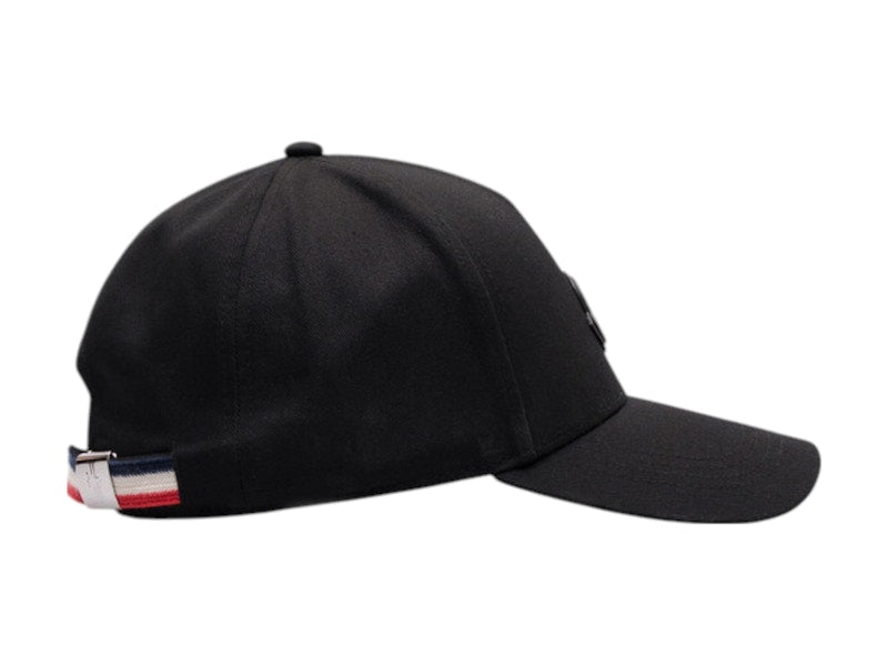 Moncler Logo Patch Baseball Cap Black