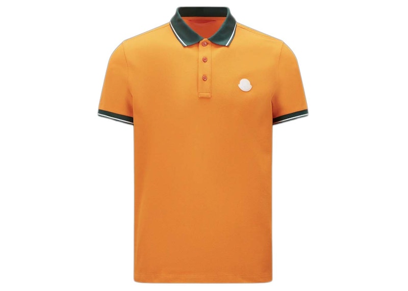 Moncler Logo Poloshirt Orange/Green