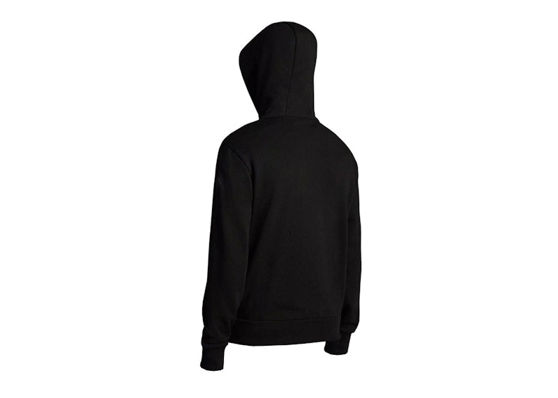 Moncler Logo Zip-Up Hoodie Black