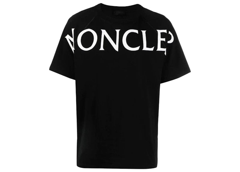 Moncler Oversize Logo Print T-shirt Black