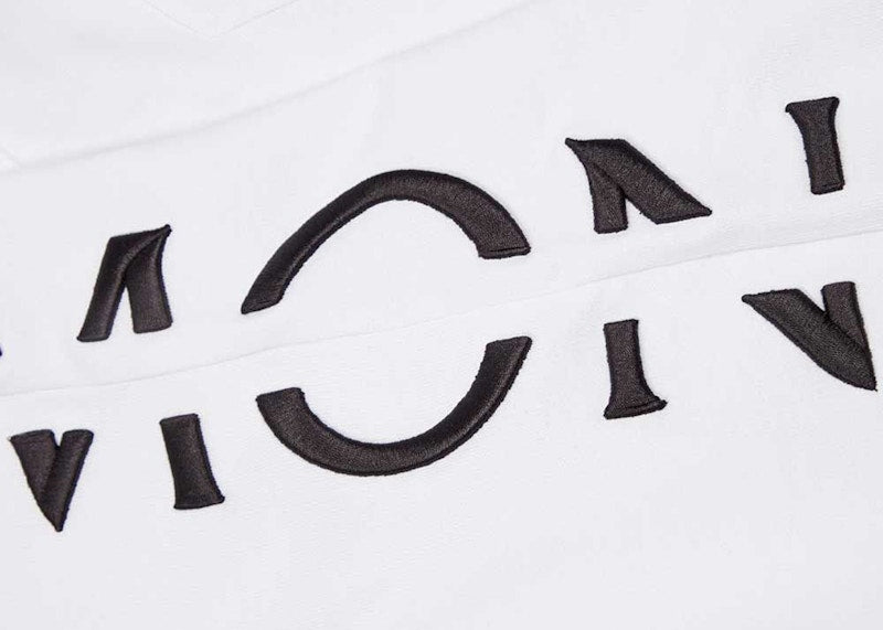 Moncler Split Embroidered Logo Sweatpants White