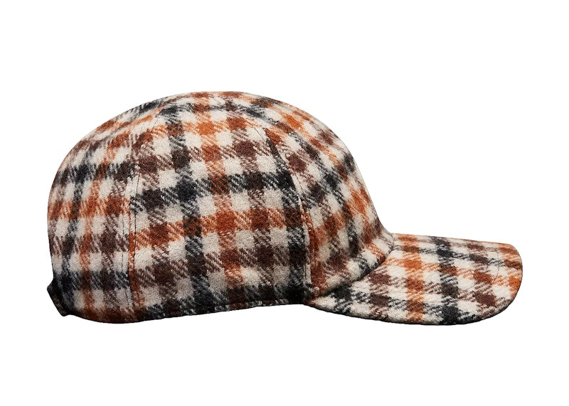 Moncler Women's Houndstooth Wool Hat Brown