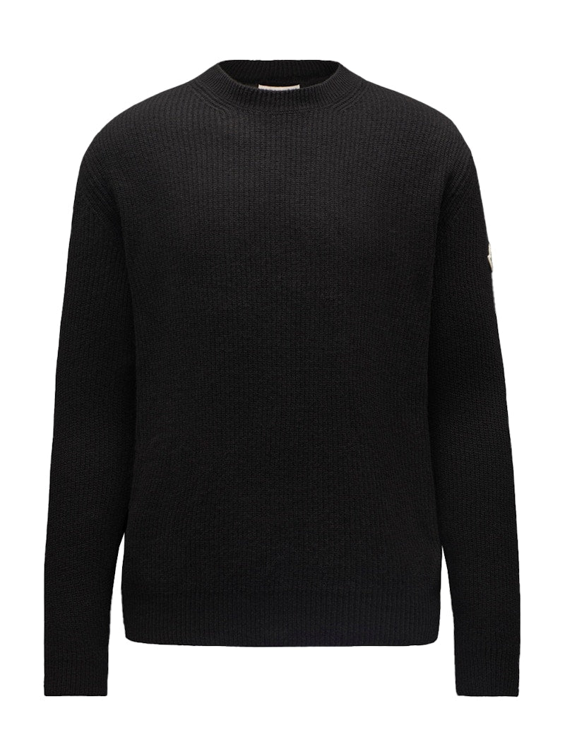 Moncler Wool and Cashmere Knit Sweater Black