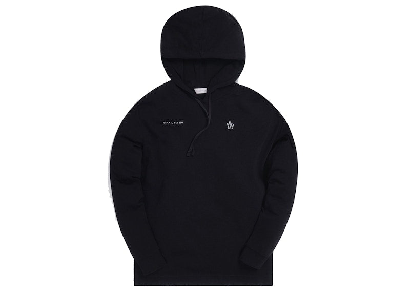 Moncler x 1017 Alyx 9SM Jersey Double Logo Hoodie Black