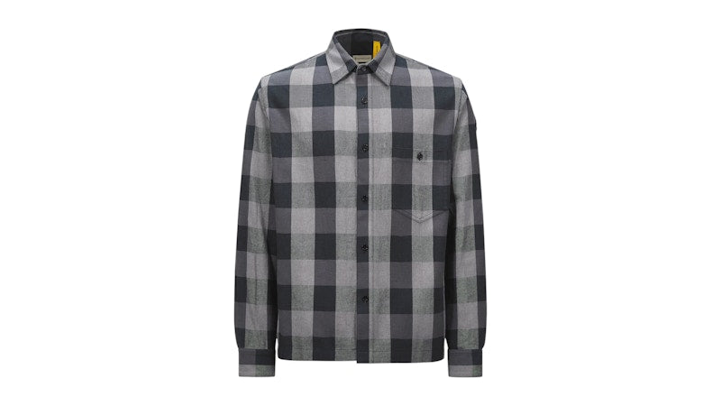 Moncler x Mercedes-Benz NIGO Plaid Cotton Shirt Black & Grey