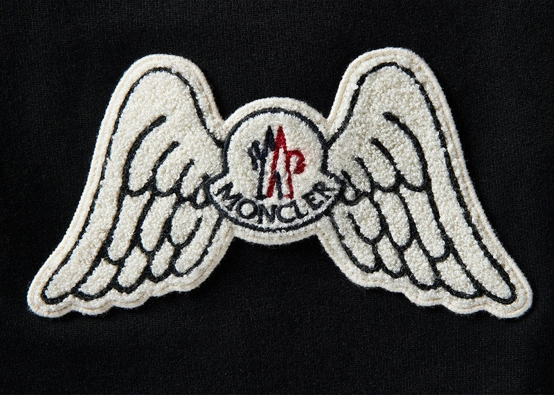 Moncler x Palm Angels Anels Wing Logo Sweatpants Black White