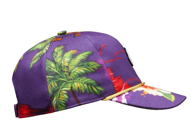 Moncler x Palm Angels Hawaii Cap Purple Multi Print
