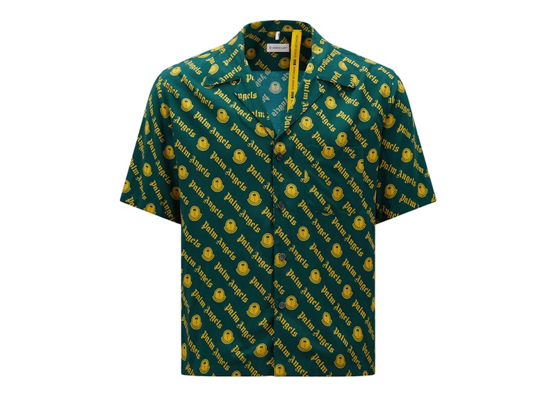 Moncler x Palm Angels Logo Print Shirt Yellow/Green