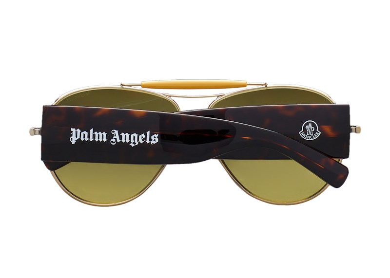 Moncler x Palm Angels Metal Sunglasses Shiny Brass/Shiny Mustard Yellow