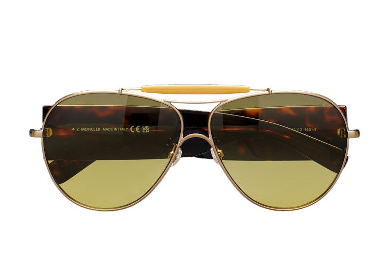 Moncler x Palm Angels Metal Sunglasses Shiny Brass/Shiny Mustard Yellow