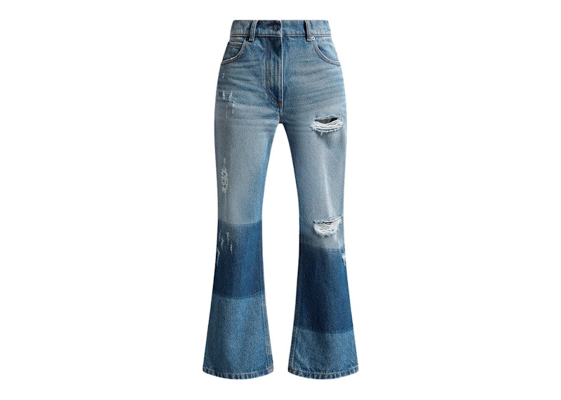Moncler x Palm Angels Star Intarsia Jeans Ocean Blue