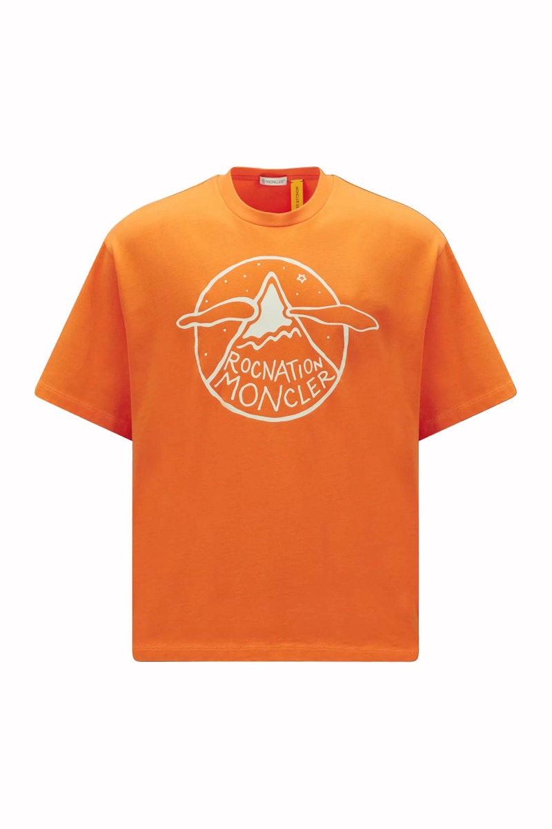 Moncler x Roc Nation by Jay-Z Logo Motif T-Shirt Bright Orange