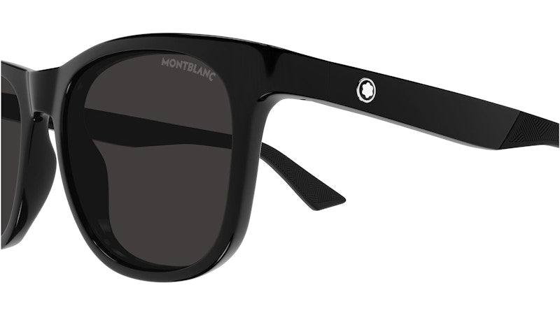 Mont Blanc Square Sunglasses Black Black Grey/-Grey (MB0400S-001)