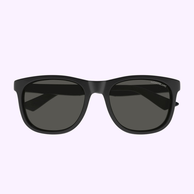 Mont Blanc Square Sunglasses Black Black Grey/-Grey (MB0400S-002)