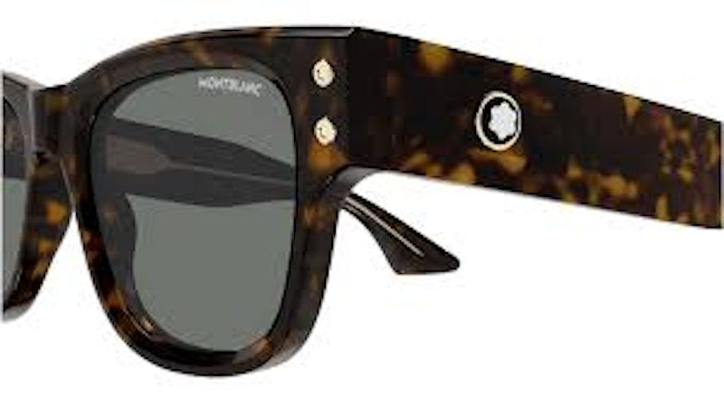 Mont Blanc Square Sunglasses Havana Havana Grey/-Grey (MB0381S-002)