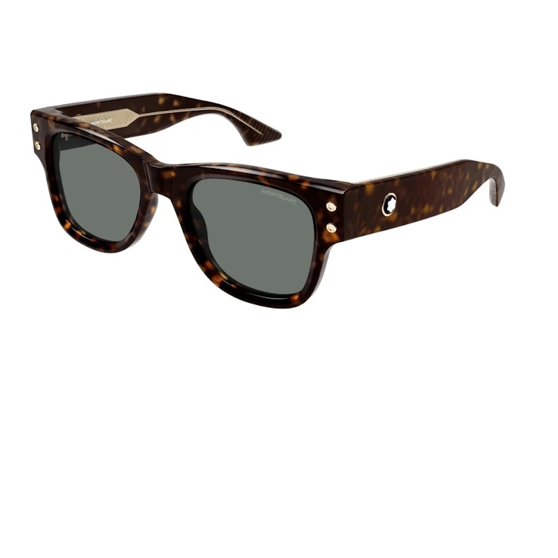 Mont Blanc Square Sunglasses Havana Havana Grey/-Grey (MB0381S-002)