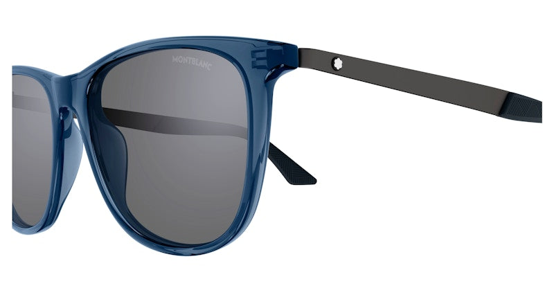 Mont blanc Square Sunglasses Blue Ruthenium-Silver (MB0330S-003)