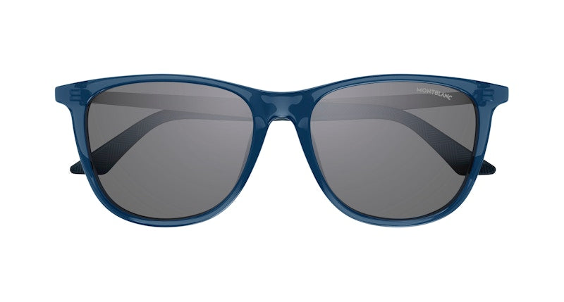 Mont blanc Square Sunglasses Blue Ruthenium-Silver (MB0330S-003)