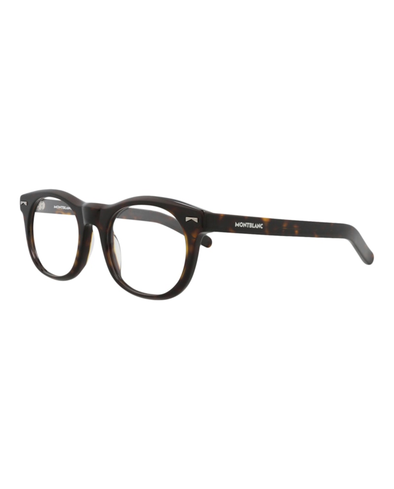 Mont Blanc Round-Frame Acetate Optical Frames Havana Havana Transparent (MB0229O-30013543-002)