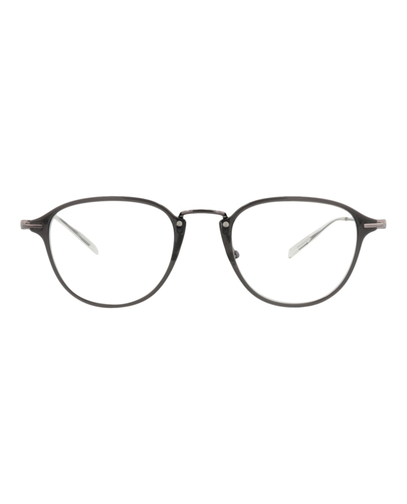 Mont Blanc Round-Frame Injection Optical Frames Grey Ruthenium Transparent (MB0155O-30010178-001)