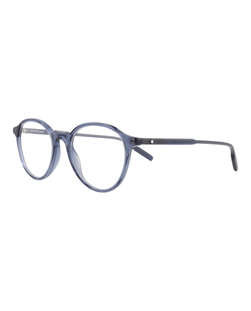 Montblanc Round-Frame Recycled Acetate Optical Frames Blue Blue Transparent (MB0291O-30014599-008)