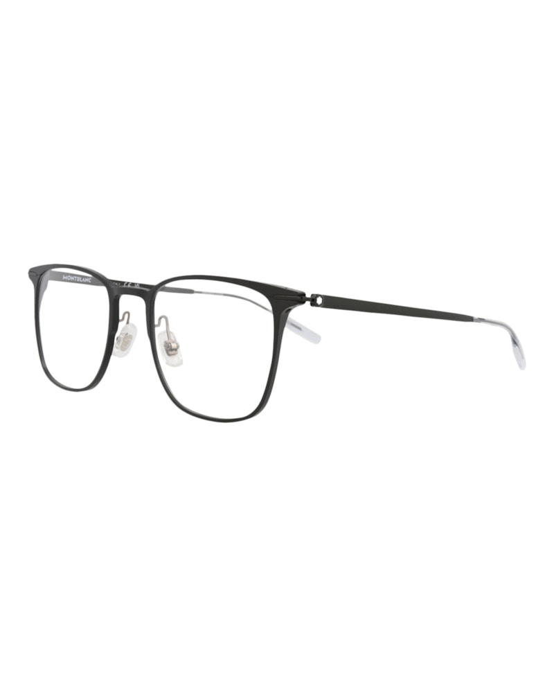 Montblanc Square-Frame Alluminium Optical Frames Black Black Transparent (MB0232O-30013546-001)