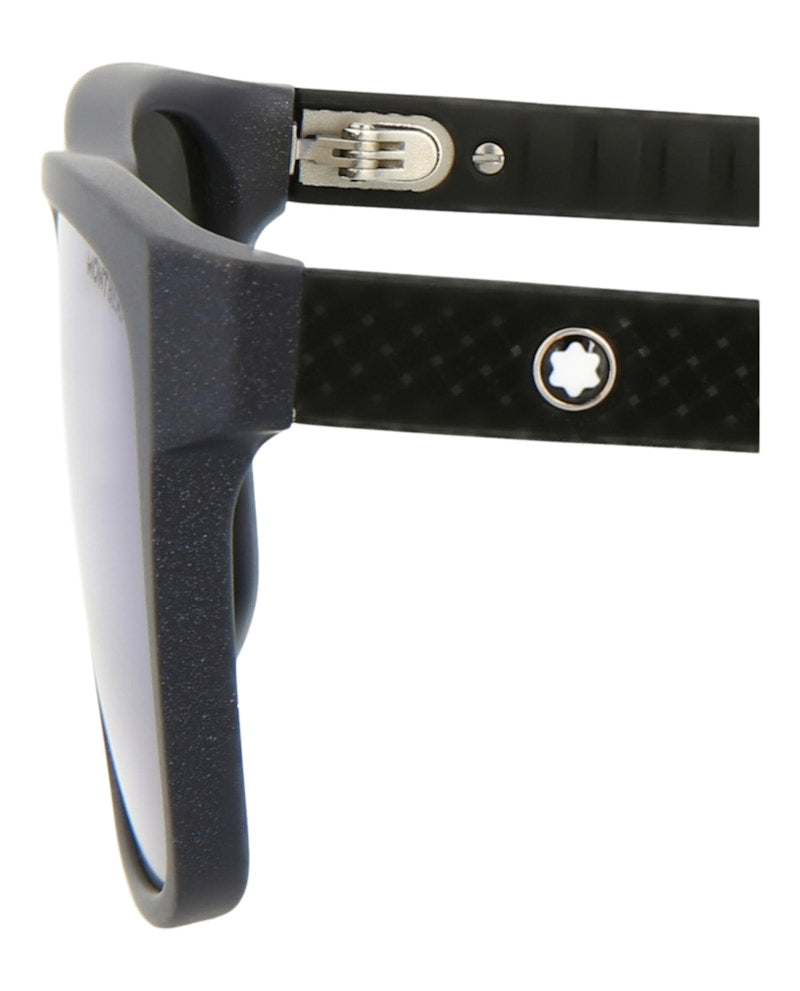 Montblanc Square-Frame Injection Sunglasses Blue Black Blue (MB0209S-30012085-002)