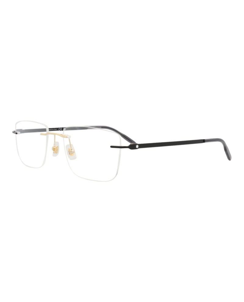 Mont Blanc Square-Frame Metal Optical Frames Gold Black Transparent (MB0281O-30014190-006)