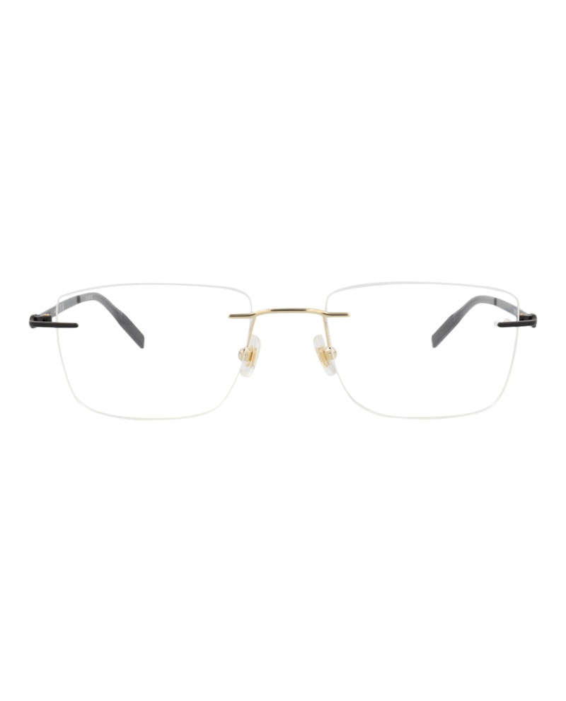Mont Blanc Square-Frame Metal Optical Frames Gold Black Transparent (MB0281O-30014190-006)