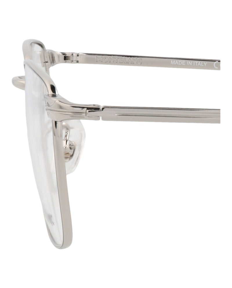 Mont Blanc Square-Frame Metal Optical Frames Silver Silver Transparent (MB0308O-30014594-003)