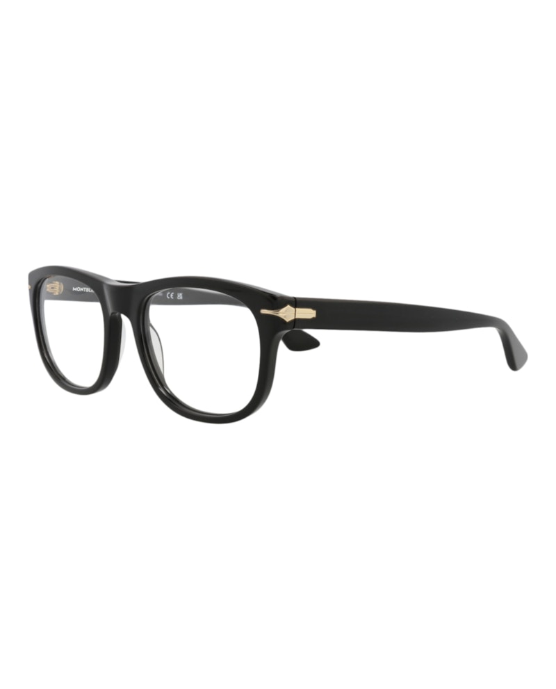 Montblanc Square-Frame Recycled Acetate Optical Frames Black Black Transparent (MB0306O-30014592-005)