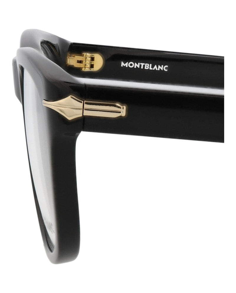 Montblanc Square-Frame Recycled Acetate Optical Frames Black Black Transparent (MB0306O-30014592-005)