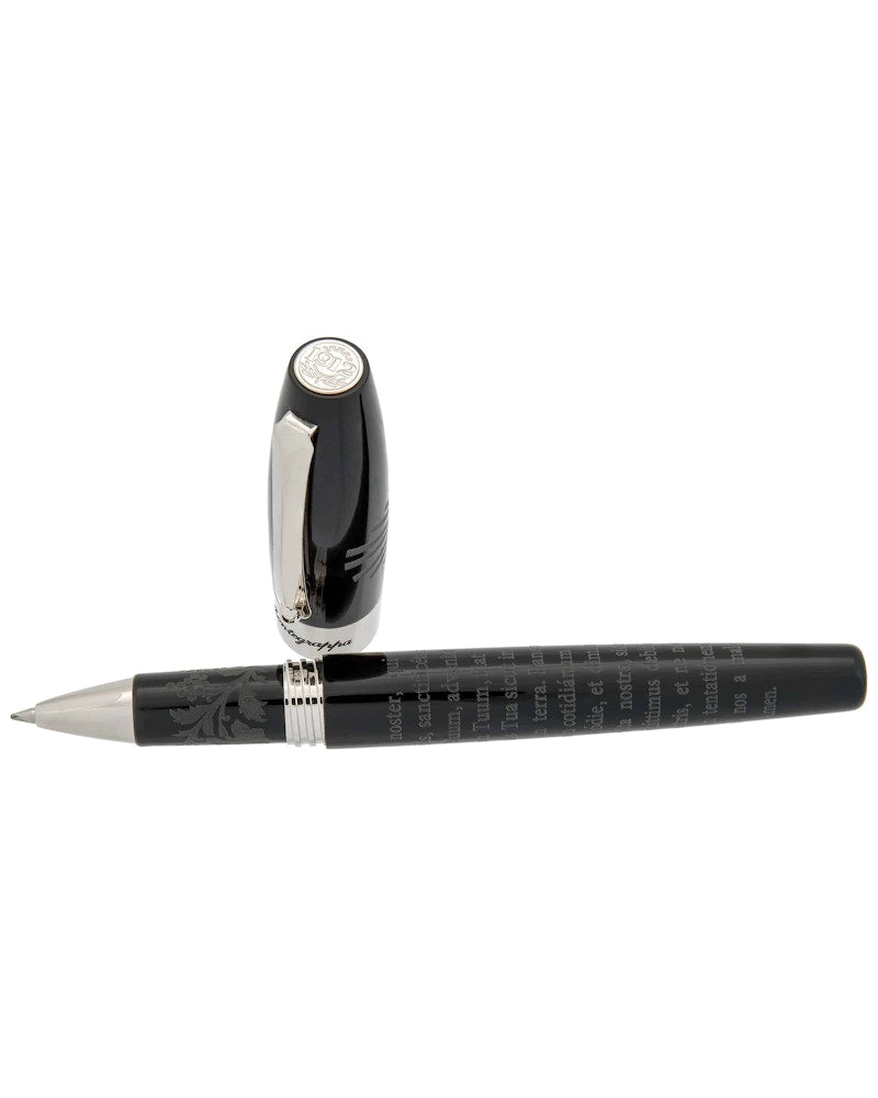 Montegrappa Fortuna Black Resin 5.375in Rollerball ISFOCRPN