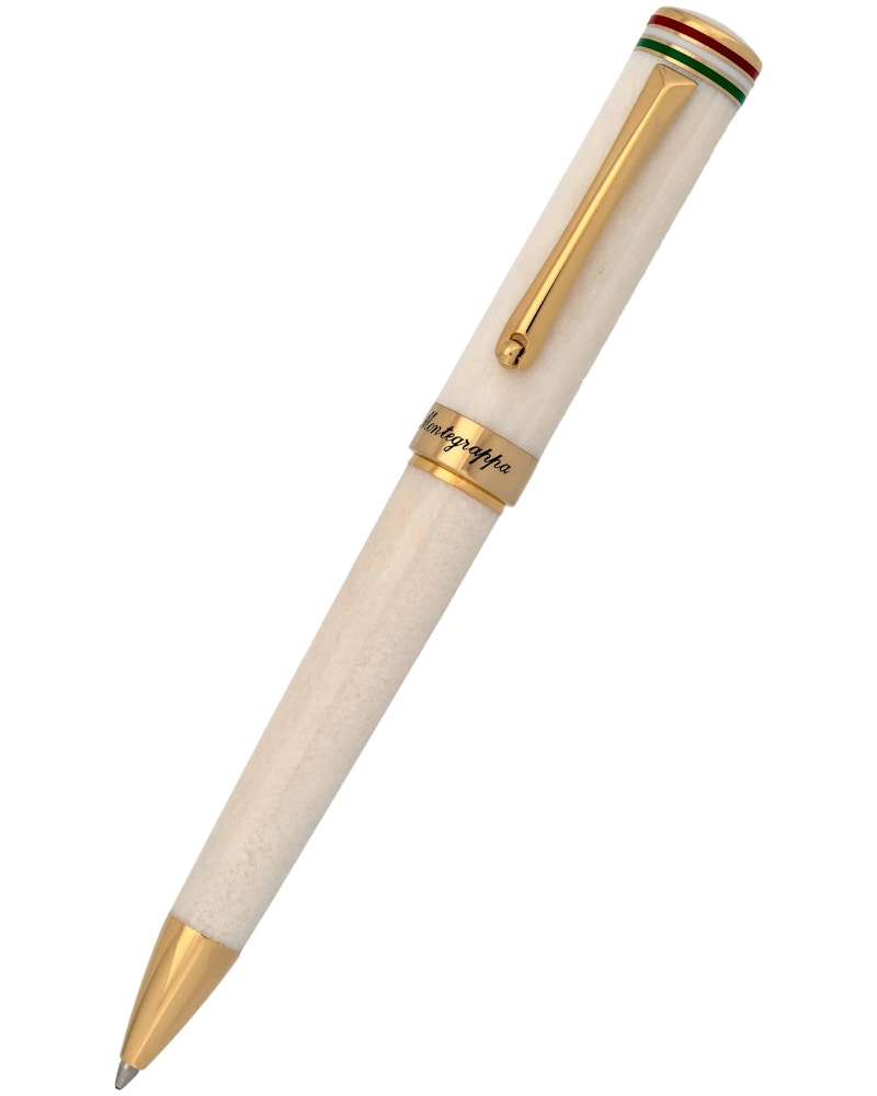 Montegrappa Italia White Resin 5.5in Ballpoint ISITRBYW